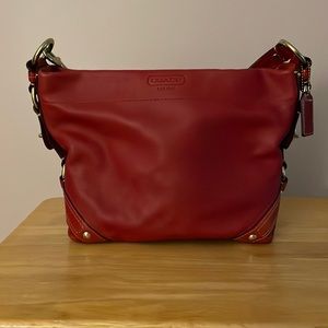 Red Coach shoulder bag